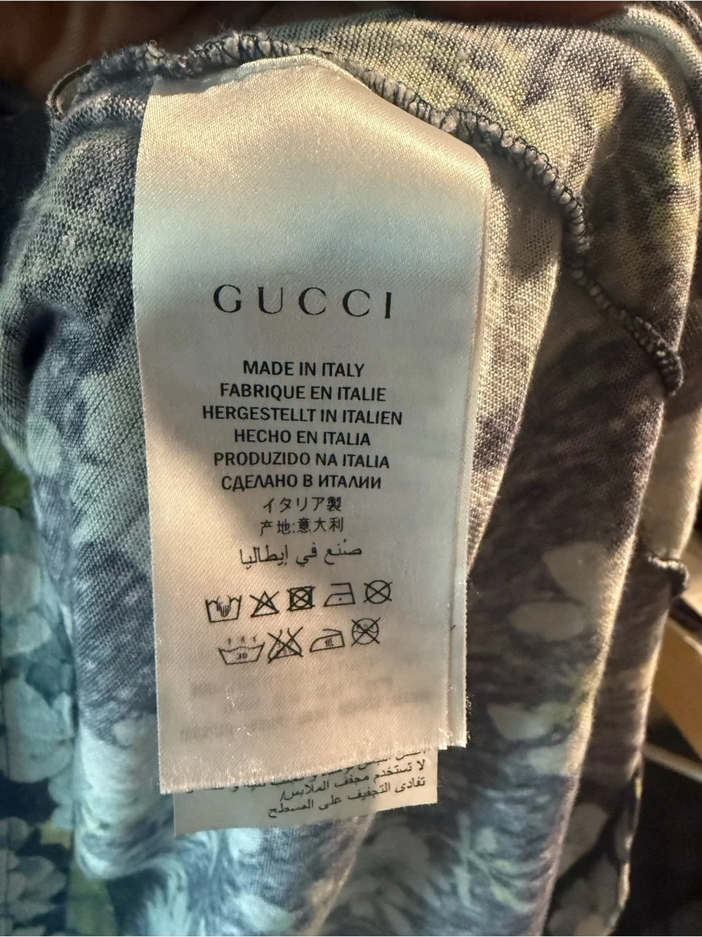 Gucci Navy Blue Floral Short Sleeve Tee